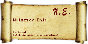 Nyisztor Enid névjegykártya